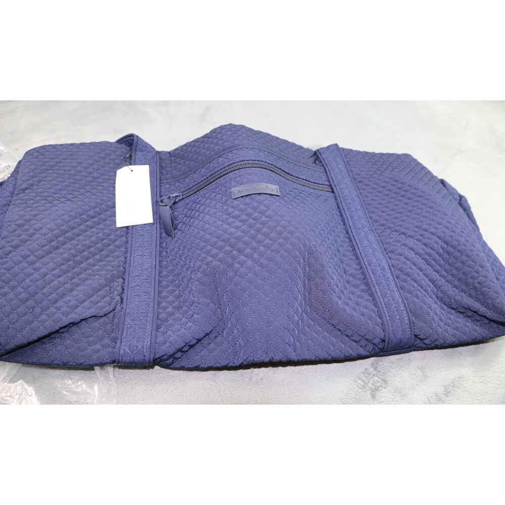 Vera Bradley Large Traveler Duffel Bag Classic Navy Microfiber Travel Tote NWT
